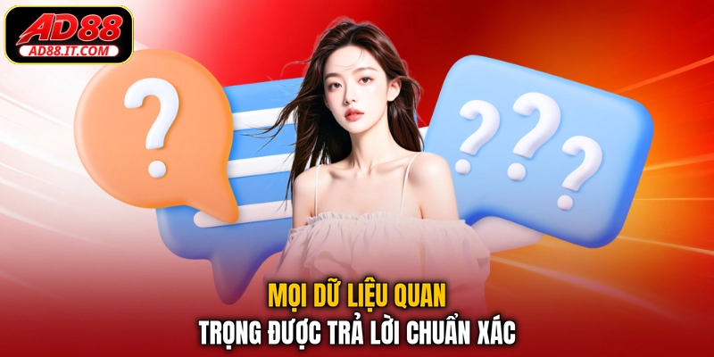 Mọi dữ liệu quan trọng được trả lời chuẩn xác