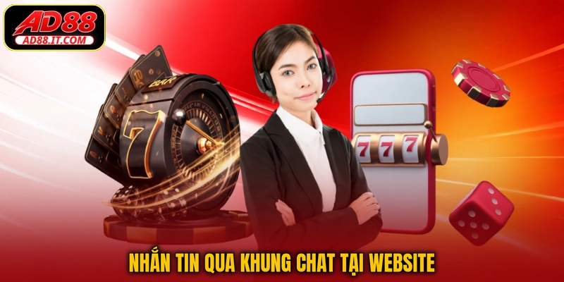 Nhắn tin qua khung chat tại website